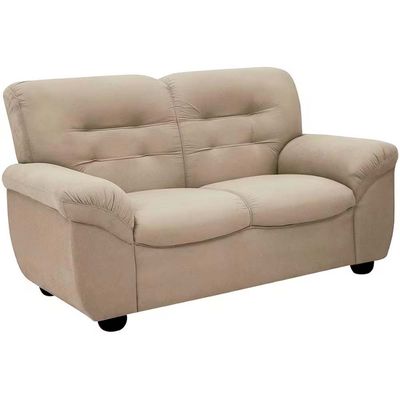 Sofá de 3 e 2 Lugares Stillus II com 154 cm e 204 de Larguras e Revestidos em Tecido Suede Linoforte Areia