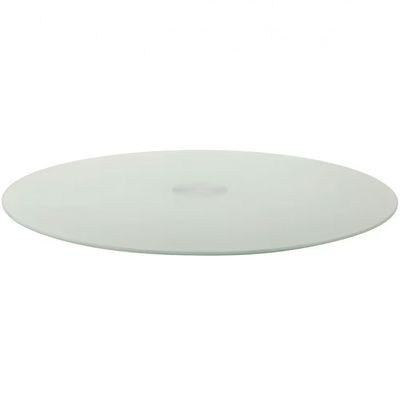 Centro de Mesa Giratório Forma F.Collection em Vidro - 60 cm Pérola