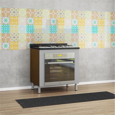Balcão para Forno e Cooktop Rubi com 5 Bocas Bartira Grapia Platinum