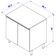 Balcão Bartira Cristal MDP 15mm com 2 Portas e 1 Prateleira - 80,1cm de largura Freixo