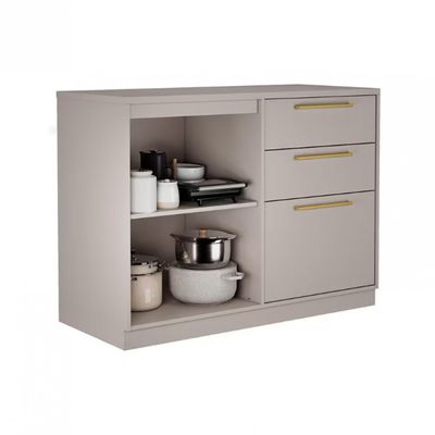 Balcão Triplo Itatiaia Essence com 1 Porta, 3 Gavetas e 120 cm de Largura Fendi