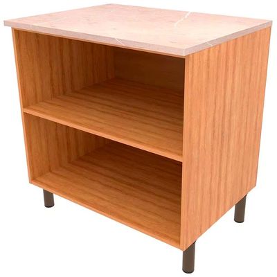 Balcão Bartira Cristal MDP 15mm com 2 Portas e 1 Prateleira - 80,1cm de largura Lâmina Mel