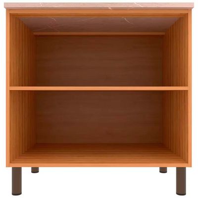 Balcão Bartira Cristal MDP 15mm com 2 Portas e 1 Prateleira - 80,1cm de largura Lâmina Mel