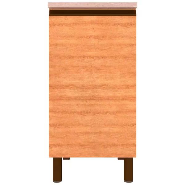 Balcão Cristal MDP 15 mm com 1 Porta e 1 Prateleira Bartira Lâmina Mel
