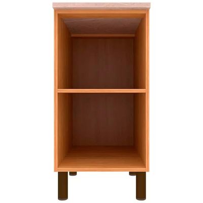 Balcão Cristal MDP 15 mm com 1 Porta e 1 Prateleira Bartira Lâmina Mel