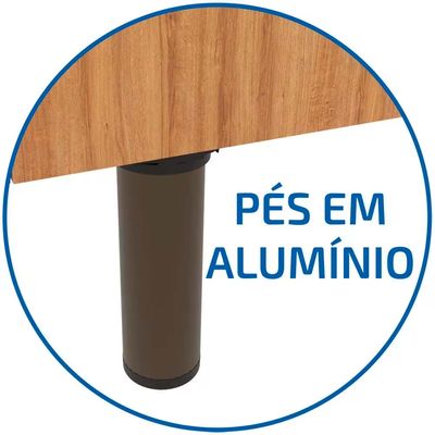 Balcão Bartira Cristal MDP 15mm com 2 Portas - 80cm de largura Lâmina Mel