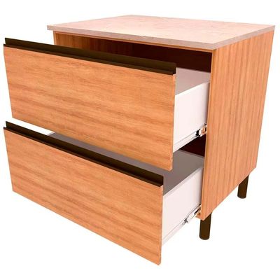 Balcão Bartira Cristal MDP 15mm com 2 Portas - 80cm de largura Lâmina Mel