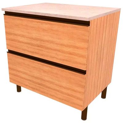 Balcão Bartira Cristal MDP 15mm com 2 Portas - 80cm de largura Lâmina Mel