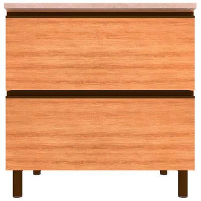 Balcão Bartira Cristal MDP 15mm com 2 Portas - 80cm de largura Lâmina Mel