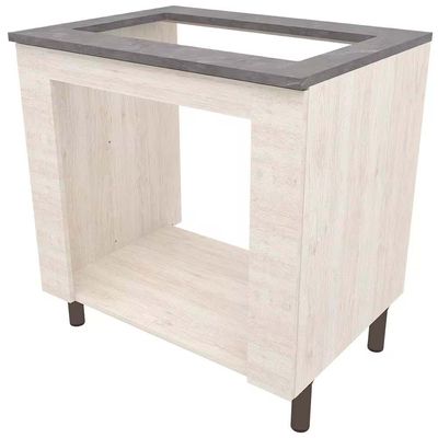 Balcão Bartira Cristal MDP 15mm para Cooktop e Forno - 80cm de largura Freixo