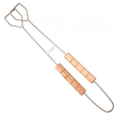 Conjunto para Churrasco Fracalanza Hanzo Wood em Aço Inox - 3 Peças Inox com Marrom