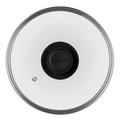 Tampa de Vidro Multiflon com Pomel - 22cm de Diâmetro Transparente
