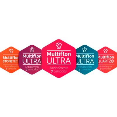 Crepeira e Panquequeira Multiflon Gourmet Antiaderente Ultra 7 Preta 18 cm Preto