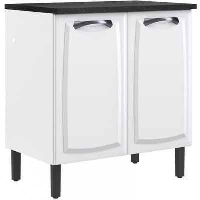 Balcão Duplo Itatiaia New Premium com 2 Portas e 2 Prateleiras - 80cm de largura Branco