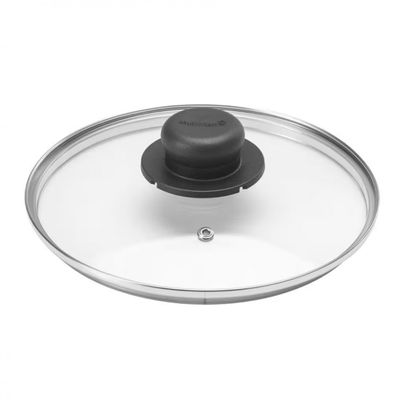 Tampa de Vidro Multiflon com Pomel - 10cm de Diâmetro Transparente
