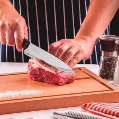 Faca para Carne Tramontina Chef 8 Plenus Preto com Inox