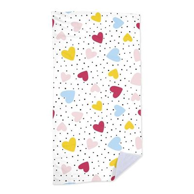 Toalha De Praia Dots Hearts  criativas e clássicas