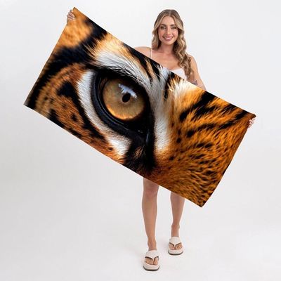Toalha De Praia - Tiger Eye  criativas e clássicas