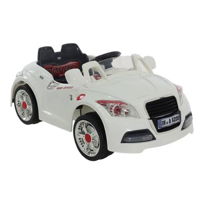 Carrinho Elétrico Esporte 6V Branco Bel Único / 6V