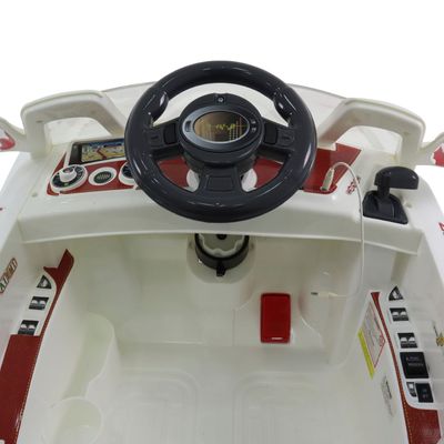 Carrinho Elétrico Esporte 6V Branco Bel Único / 6V