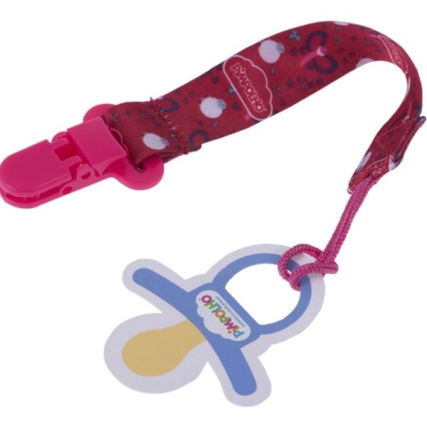 Prendedor de Chupeta Clips Borboletas Vermelho - Pimpolho Vermelho