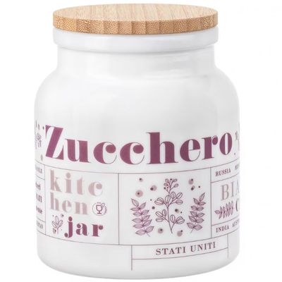 Pote de Vidro Temperado Luigi Bormioli Victoriana Açúcar - 1L Branco