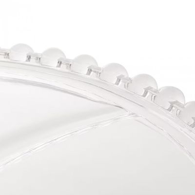 Prato para Bolo Wolff Pearl com Tampa e Pedestal em Cristal - 31 cm Transparente