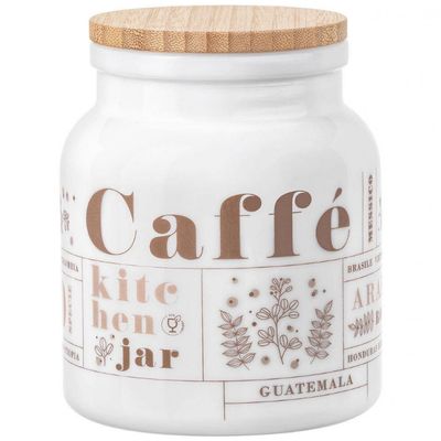 Pote de Vidro Temperado Luigi Bormioli Victoriana Café - 1L Branco