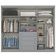 Guarda Roupa Henn Americano 6 Portas 4 Gavetas D205-05 Cinza