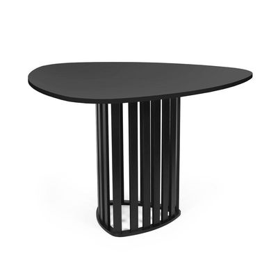 Mesa De Jantar Orgânica 4 Lugares 120x118cm Preta - Straub Web