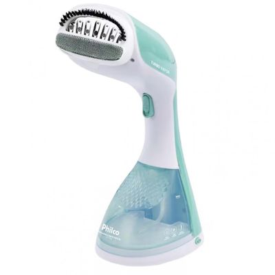 Passadeira de Roupas a Vapor Portátil Philco PVP10VD capacidade de 220ml e 1200W Branco com Verde / Bivolt