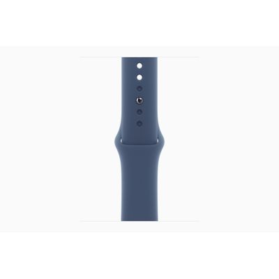 Apple Watch Series 10 (GPS 46 mm) Caixa Prateada em Alumínio com Pulseira Esportiva Azul (Denim)