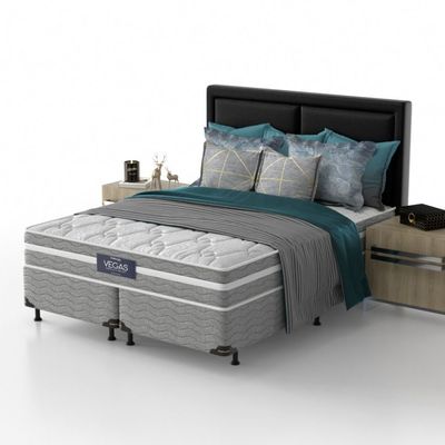 Conjunto Box Queen Mola Ensacada Prodormir Vegas Comfort (158x198x46cm)