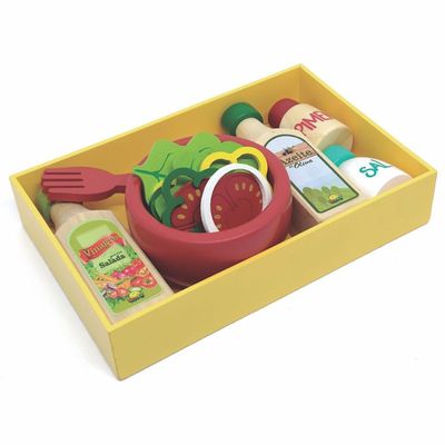 Brincando de Comidinhas - Kit Salada - Madeira - 398 - New Art