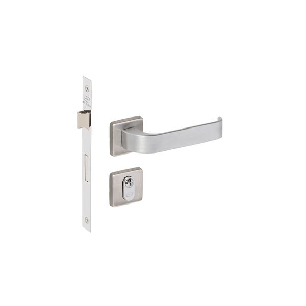 FECHADURA ODIN IMAB EXTERNA C/ CILINDRO ESCOVADA CROMO ACETINADA CA 40MM