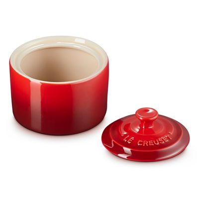 KIT LE CREUSET AÇUCAREIRO 2 CANECAS BISTRÔ 400ML E CHALEIRA DEMI 1,1L Vermelho