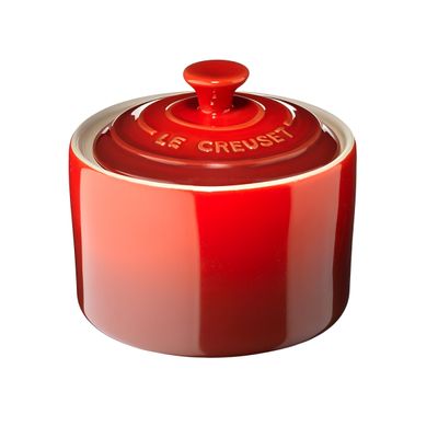 KIT LE CREUSET AÇUCAREIRO 2 CANECAS BISTRÔ 400ML E CHALEIRA DEMI 1,1L Vermelho