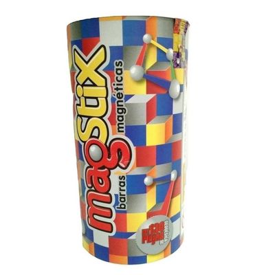 Brinquedo Magnético Magstix Geodésica 113 - Kit 130 peças - Colorido - Magnetech