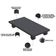 Kit 04 Suportes Para Cpu Com Rodízios Cyber L03 Preto - Lyam Decor