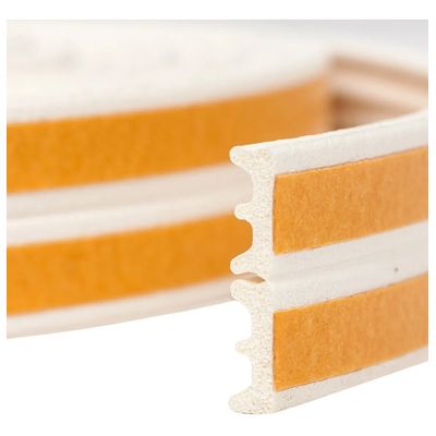 Borracha Vedação Branco Veda Fresta Adesiva Rolo 6m Modelo E Stamaco