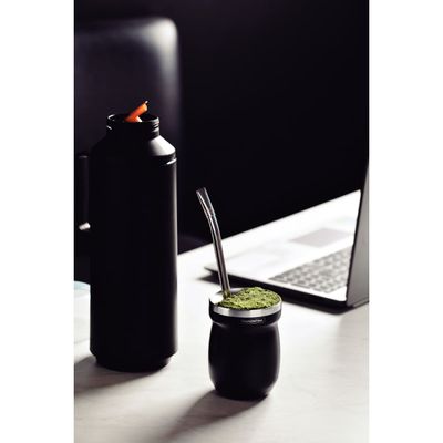 Cuia Térmica Tramontina em Aço Inox Preto 240 ml