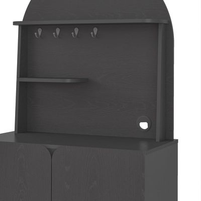 Cantinho do Café Artely Viena com 2 portas e 3 prateleiras 80cm de largura Preto