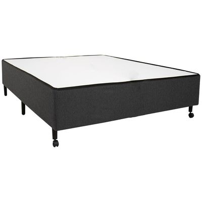 Base Box Solteirão Castor New Alfa com Revestimento em Tecido Poliéster 40x100x200cm - Cinza Cinza