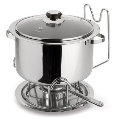 Banho Maria com Bowl Embutido em Inox e Vidro 6 Peças Forma Inox