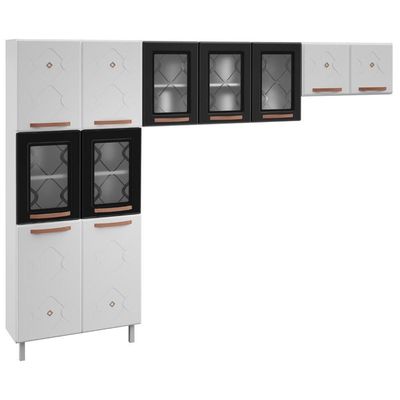 Cozinha Compacta Aço Telasul Mirage New 5vidros 3pçs Bco/pto