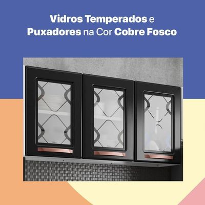 Cozinha Compacta Aço Telasul Mirage New 5vidros 3pçs Bco/pto