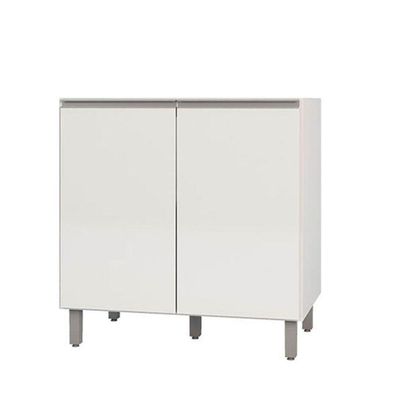 Balcão Para Cooktop Evidence 2 Portas Sem Tampo Poliman Móveis Branco