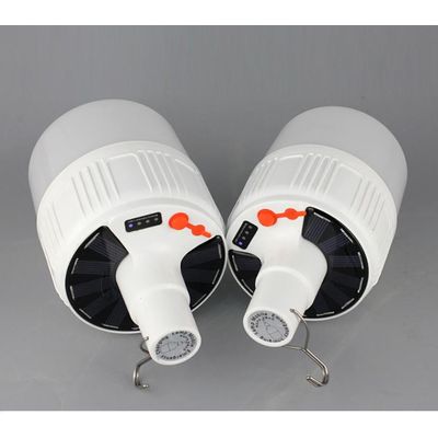 Lâmpada De Emergência Portatil Solar C/ Bateria Para Acampamento Pesca