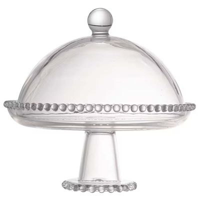 Boleira Pearl com Pé e Tampa em Cristal Wolff Transparente
