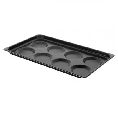 Bandeja Retangular Com 8 Cavidades Para Ovos 33 x 53 cm Multiflon Preto